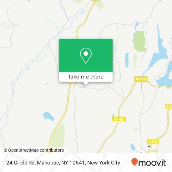Mapa de 24 Circle Rd, Mahopac, NY 10541