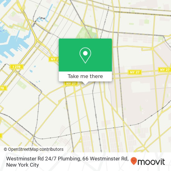 Mapa de Westminster Rd 24 / 7 Plumbing, 66 Westminster Rd