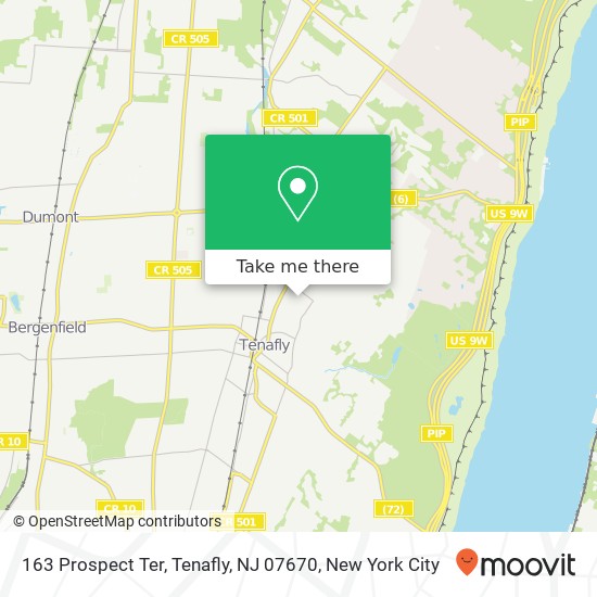 Mapa de 163 Prospect Ter, Tenafly, NJ 07670