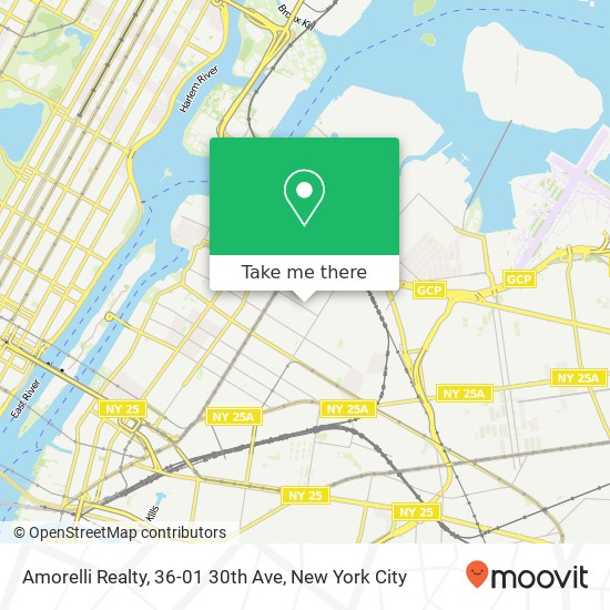 Mapa de Amorelli Realty, 36-01 30th Ave