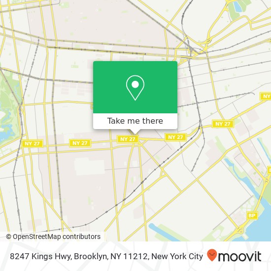 Mapa de 8247 Kings Hwy, Brooklyn, NY 11212