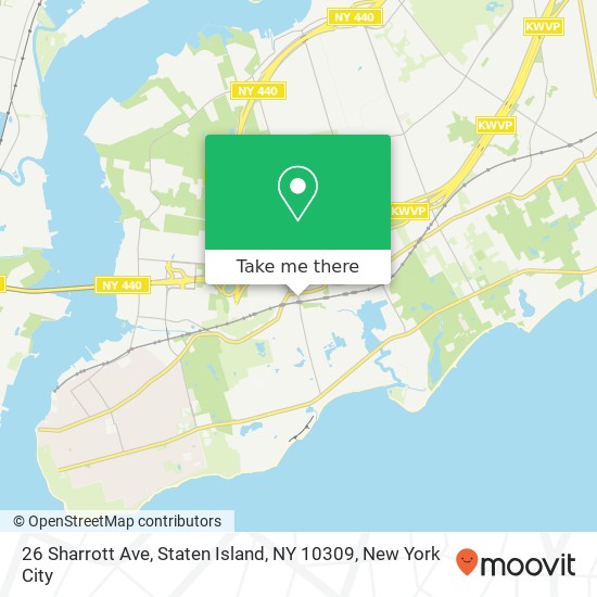 Mapa de 26 Sharrott Ave, Staten Island, NY 10309
