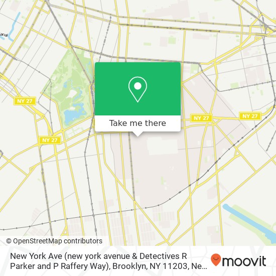 New York Ave (new york avenue & Detectives R Parker and P Raffery Way), Brooklyn, NY 11203 map