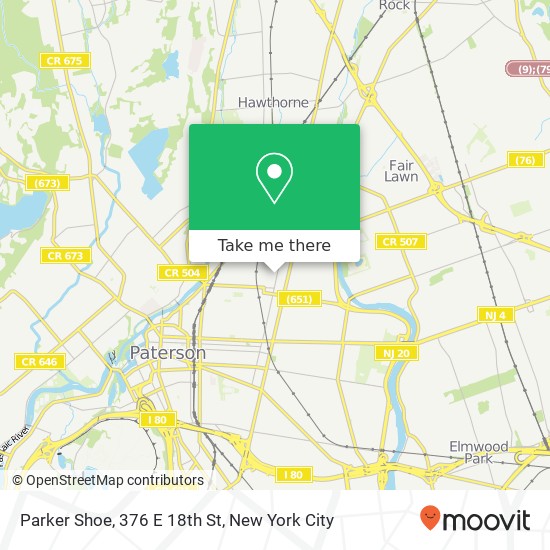 Mapa de Parker Shoe, 376 E 18th St