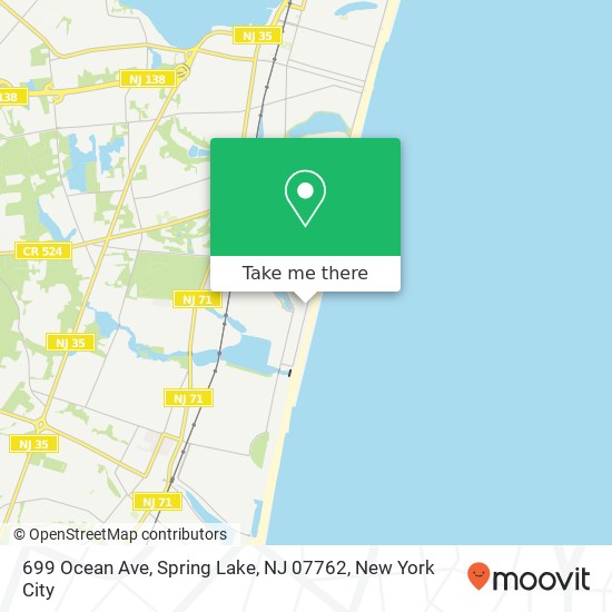 Mapa de 699 Ocean Ave, Spring Lake, NJ 07762