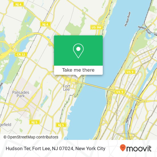 Hudson Ter, Fort Lee, NJ 07024 map