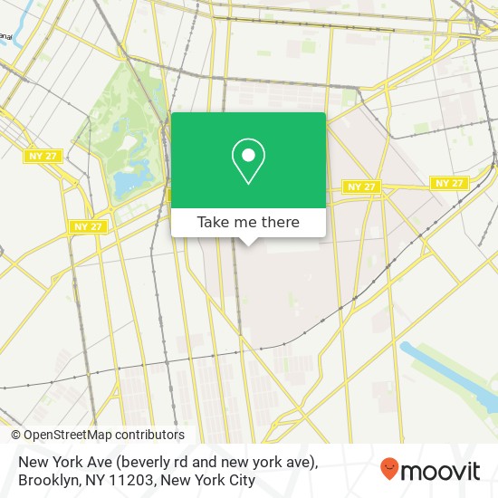 New York Ave (beverly rd and new york ave), Brooklyn, NY 11203 map