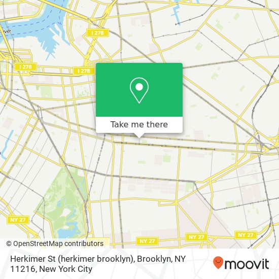 Mapa de Herkimer St (herkimer brooklyn), Brooklyn, NY 11216