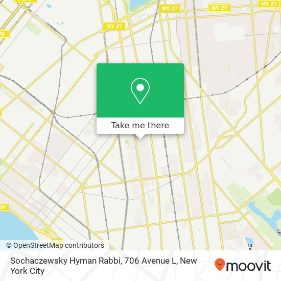 Mapa de Sochaczewsky Hyman Rabbi, 706 Avenue L
