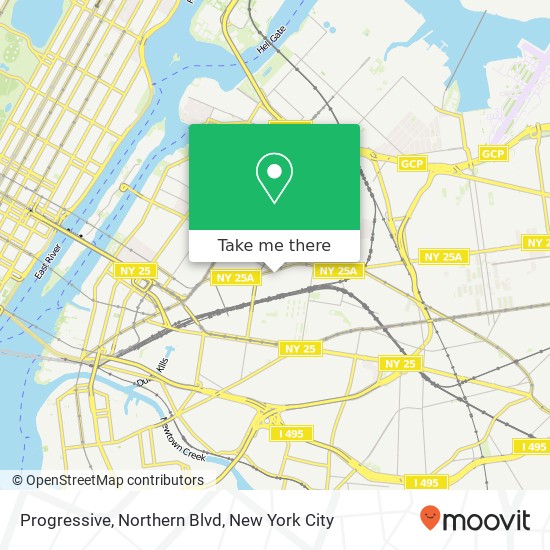 Progressive, Northern Blvd map