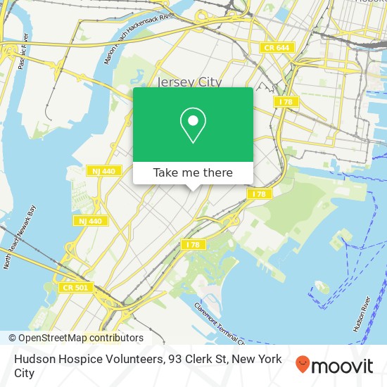 Hudson Hospice Volunteers, 93 Clerk St map