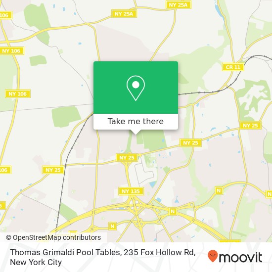 Mapa de Thomas Grimaldi Pool Tables, 235 Fox Hollow Rd