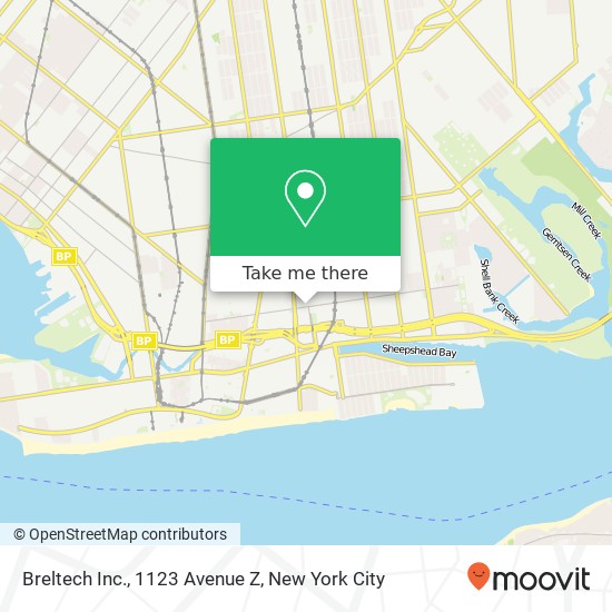Mapa de Breltech Inc., 1123 Avenue Z
