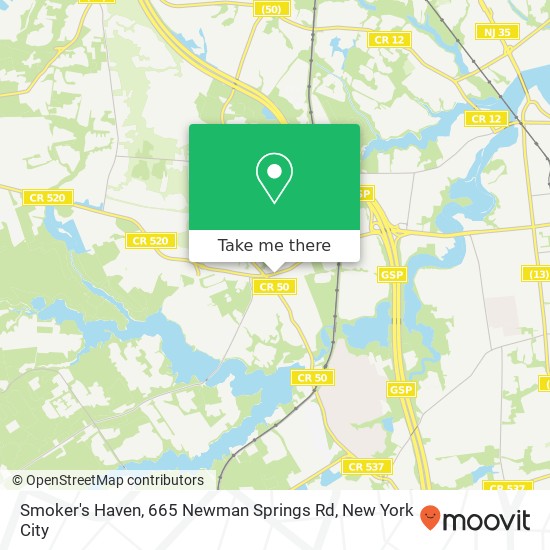 Smoker's Haven, 665 Newman Springs Rd map