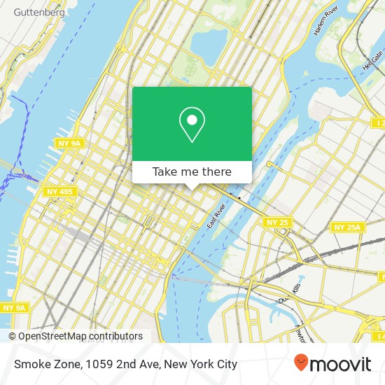 Mapa de Smoke Zone, 1059 2nd Ave