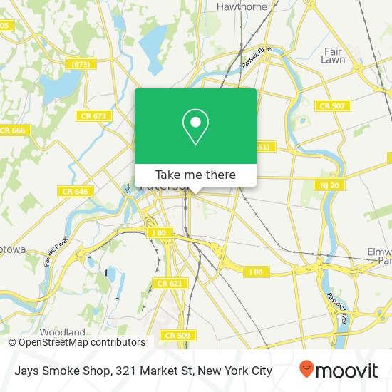 Jays Smoke Shop, 321 Market St map