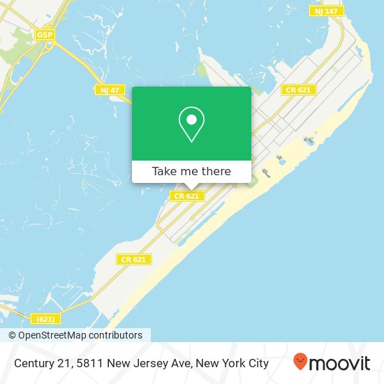 Mapa de Century 21, 5811 New Jersey Ave