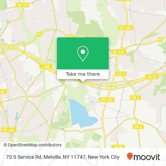 Mapa de 70 S Service Rd, Melville, NY 11747