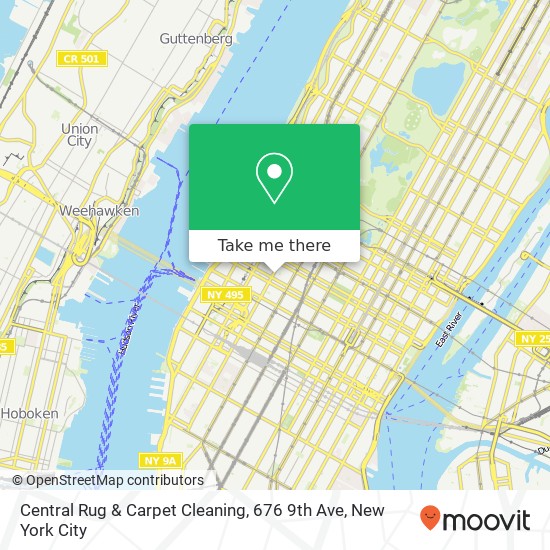 Mapa de Central Rug & Carpet Cleaning, 676 9th Ave