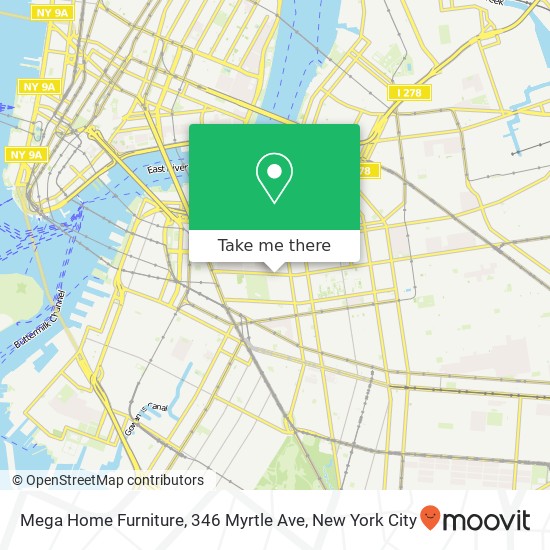 Mega Home Furniture, 346 Myrtle Ave map