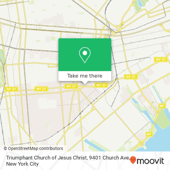 Mapa de Triumphant Church of Jesus Christ, 9401 Church Ave