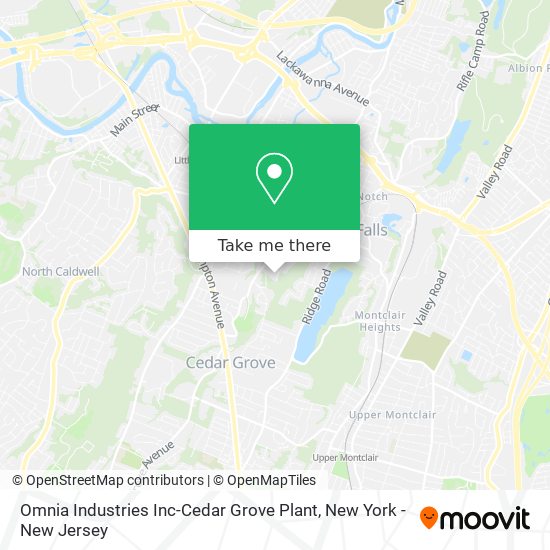 Omnia Industries Inc-Cedar Grove Plant map