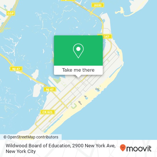 Mapa de Wildwood Board of Education, 2900 New York Ave