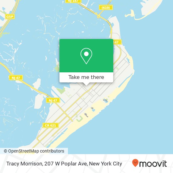 Mapa de Tracy Morrison, 207 W Poplar Ave