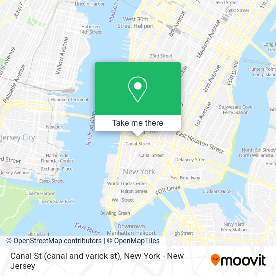 Canal St (canal and varick st) map