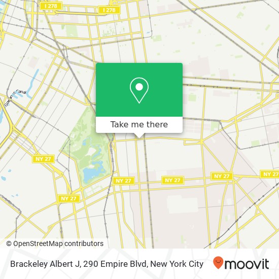 Mapa de Brackeley Albert J, 290 Empire Blvd