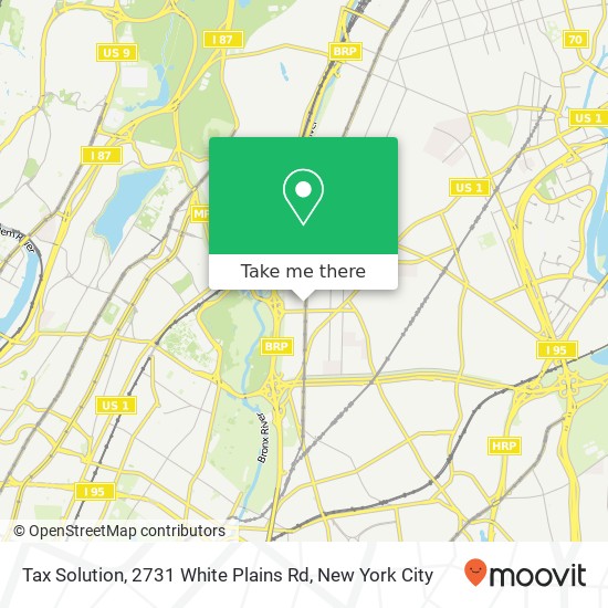 Tax Solution, 2731 White Plains Rd map