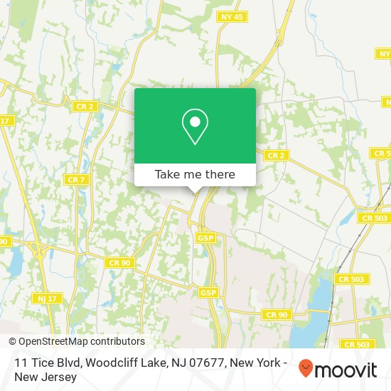 11 Tice Blvd, Woodcliff Lake, NJ 07677 map