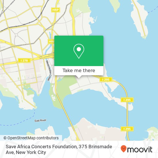 Mapa de Save Africa Concerts Foundation, 375 Brinsmade Ave