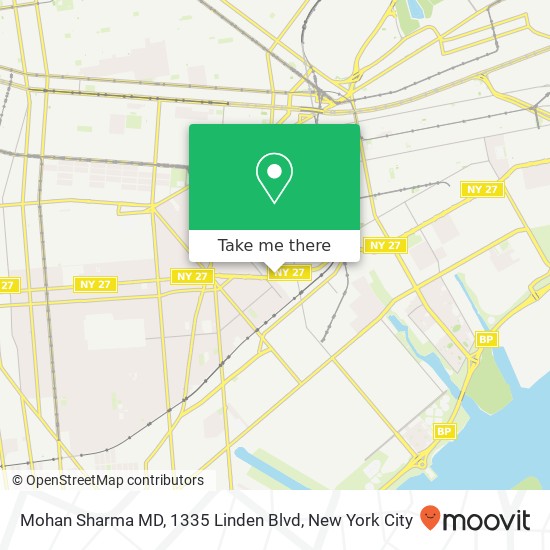 Mapa de Mohan Sharma MD, 1335 Linden Blvd