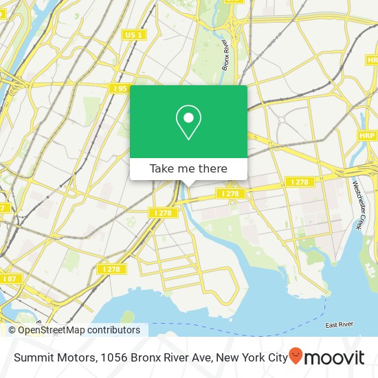 Summit Motors, 1056 Bronx River Ave map