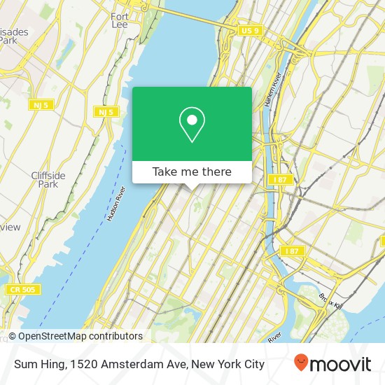 Sum Hing, 1520 Amsterdam Ave map