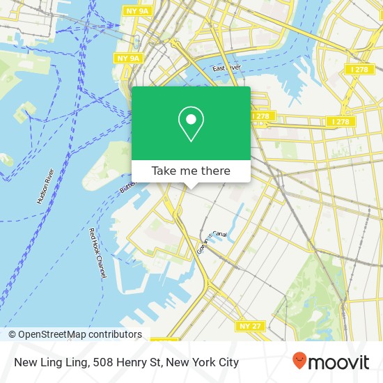 Mapa de New Ling Ling, 508 Henry St