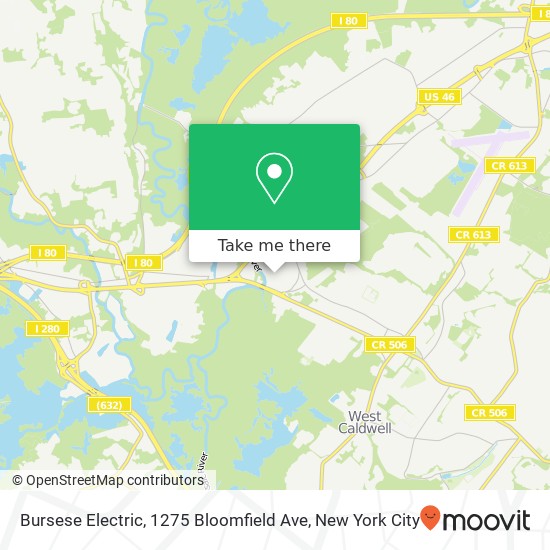 Bursese Electric, 1275 Bloomfield Ave map