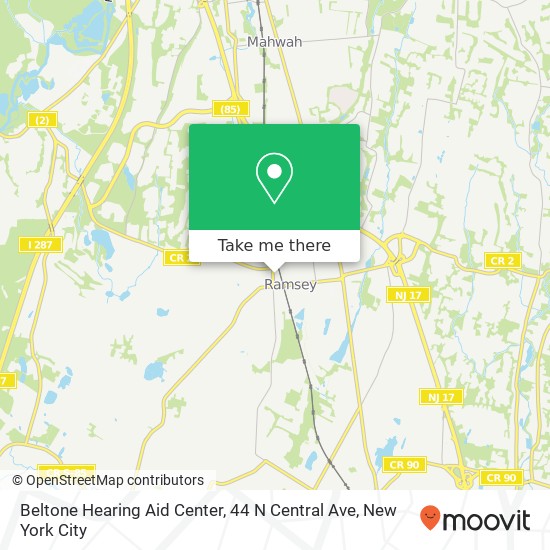 Beltone Hearing Aid Center, 44 N Central Ave map