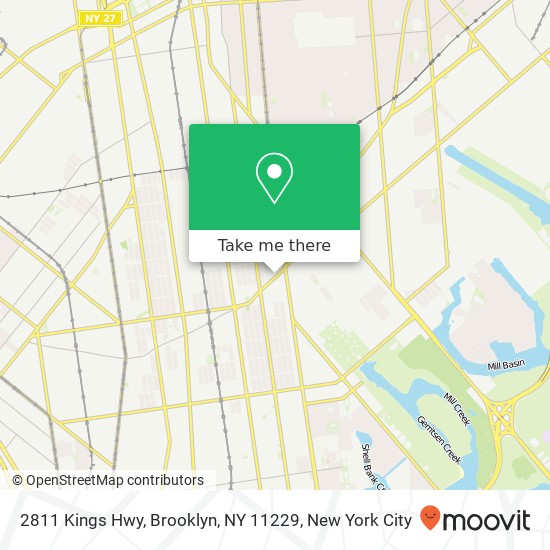 Mapa de 2811 Kings Hwy, Brooklyn, NY 11229