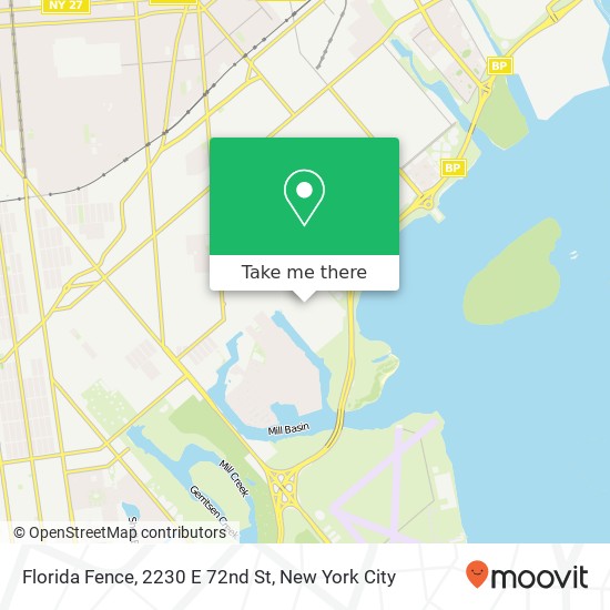 Mapa de Florida Fence, 2230 E 72nd St