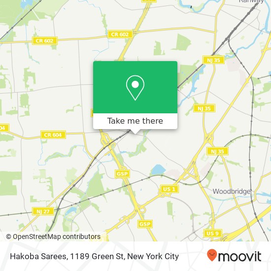 Mapa de Hakoba Sarees, 1189 Green St