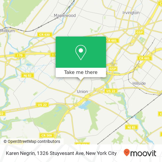 Mapa de Karen Negrin, 1326 Stuyvesant Ave