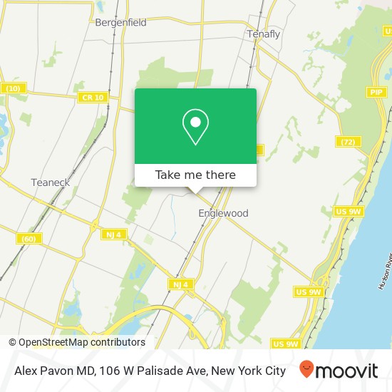 Mapa de Alex Pavon MD, 106 W Palisade Ave