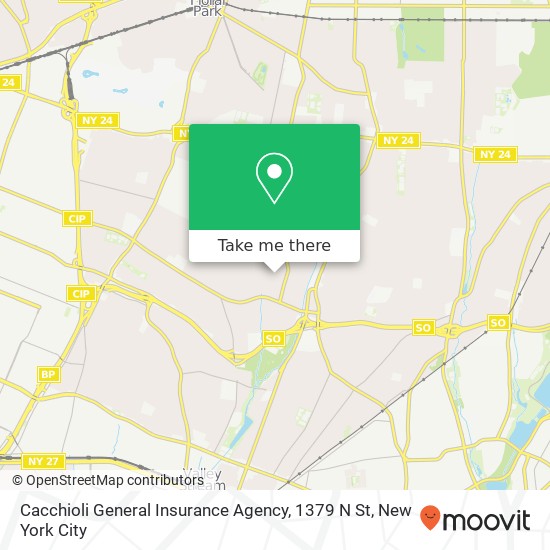 Mapa de Cacchioli General Insurance Agency, 1379 N St