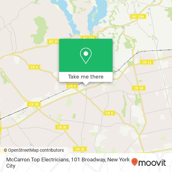 McCarron Top Electricians, 101 Broadway map