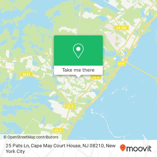 25 Pats Ln, Cape May Court House, NJ 08210 map