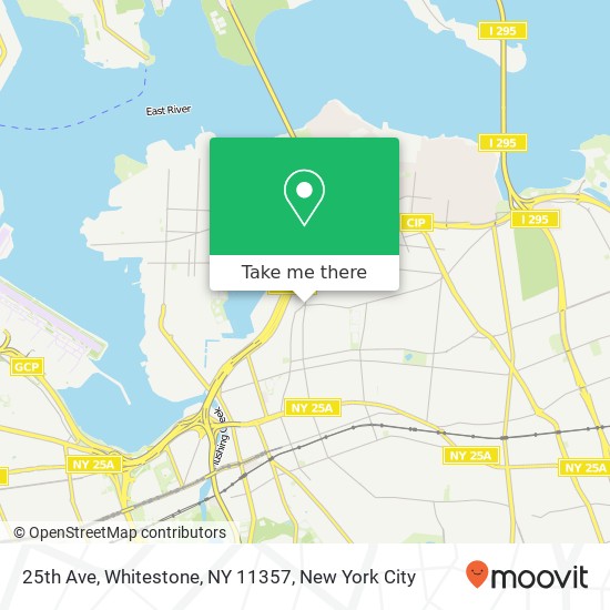 Mapa de 25th Ave, Whitestone, NY 11357