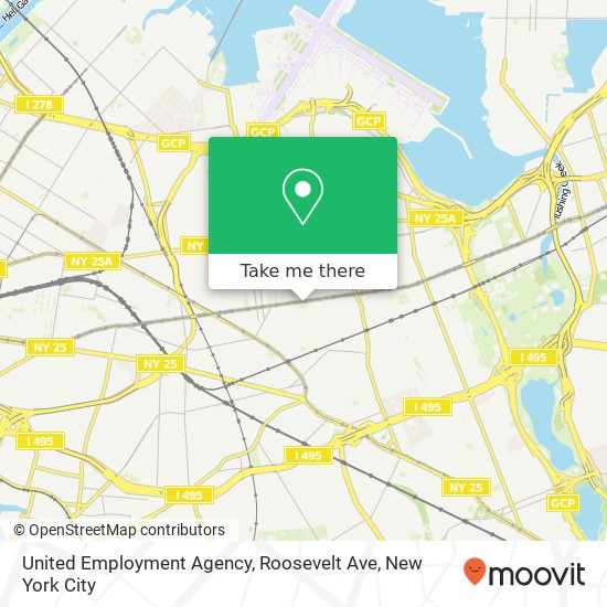 United Employment Agency, Roosevelt Ave map