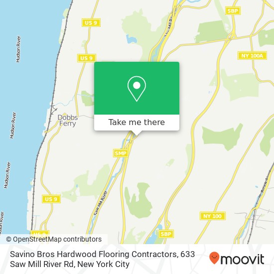 Mapa de Savino Bros Hardwood Flooring Contractors, 633 Saw Mill River Rd